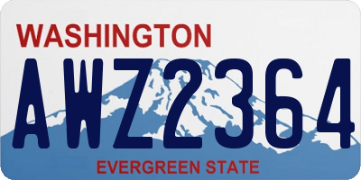 WA license plate AWZ2364
