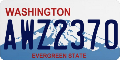 WA license plate AWZ2370