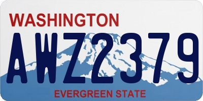 WA license plate AWZ2379