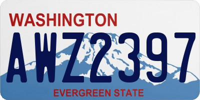 WA license plate AWZ2397