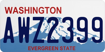 WA license plate AWZ2399
