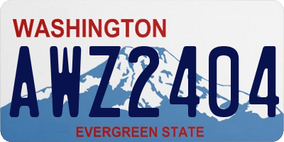 WA license plate AWZ2404