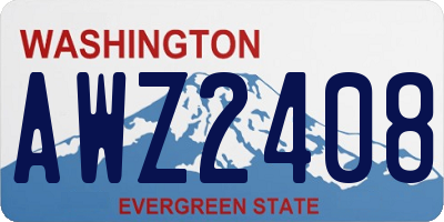 WA license plate AWZ2408