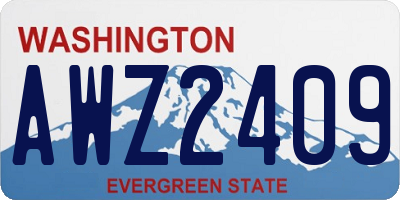 WA license plate AWZ2409