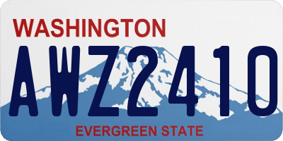 WA license plate AWZ2410