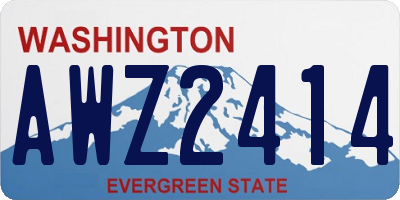 WA license plate AWZ2414