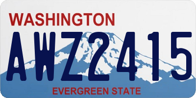 WA license plate AWZ2415
