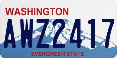 WA license plate AWZ2417