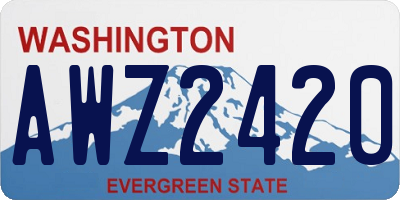 WA license plate AWZ2420