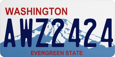 WA license plate AWZ2424