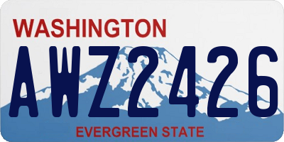 WA license plate AWZ2426