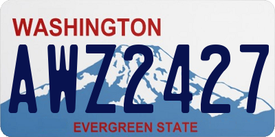WA license plate AWZ2427