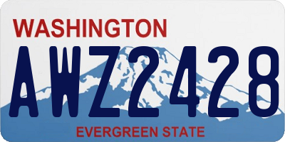 WA license plate AWZ2428