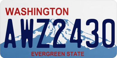 WA license plate AWZ2430