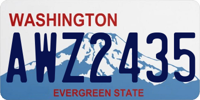 WA license plate AWZ2435