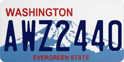 WA license plate AWZ2440