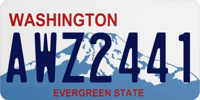 WA license plate AWZ2441