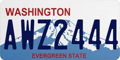 WA license plate AWZ2444