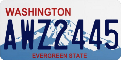 WA license plate AWZ2445
