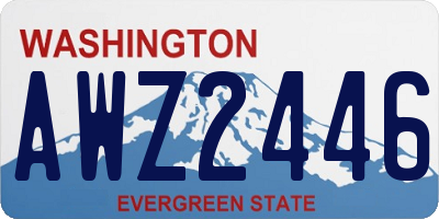 WA license plate AWZ2446