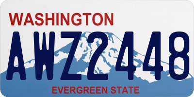 WA license plate AWZ2448