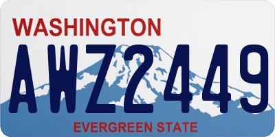 WA license plate AWZ2449