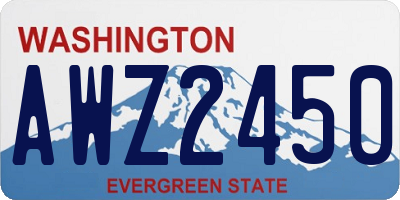 WA license plate AWZ2450