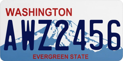 WA license plate AWZ2456