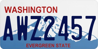 WA license plate AWZ2457
