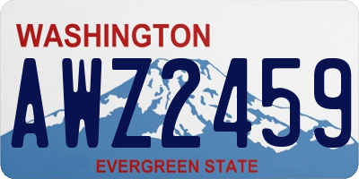 WA license plate AWZ2459
