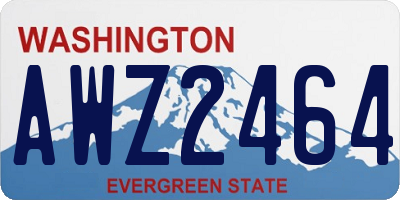 WA license plate AWZ2464