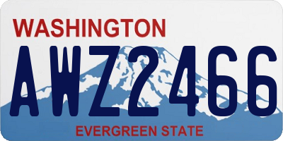 WA license plate AWZ2466