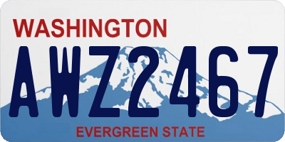 WA license plate AWZ2467