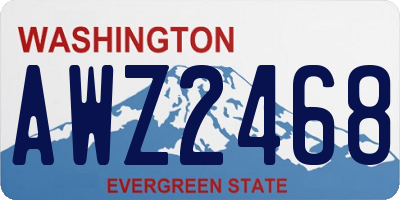WA license plate AWZ2468