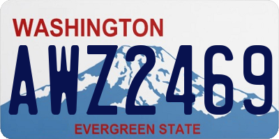 WA license plate AWZ2469