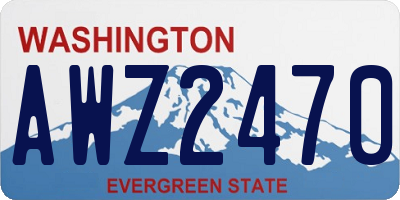 WA license plate AWZ2470