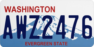WA license plate AWZ2476
