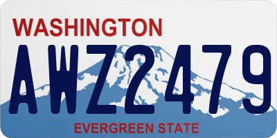 WA license plate AWZ2479