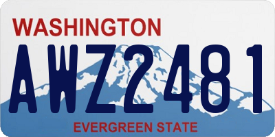 WA license plate AWZ2481