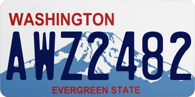 WA license plate AWZ2482