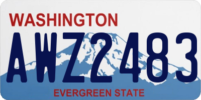 WA license plate AWZ2483