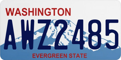 WA license plate AWZ2485