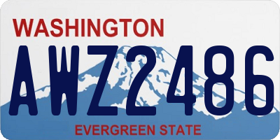 WA license plate AWZ2486
