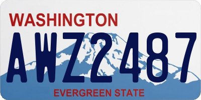 WA license plate AWZ2487