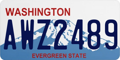 WA license plate AWZ2489