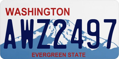 WA license plate AWZ2497
