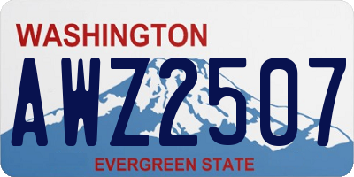 WA license plate AWZ2507