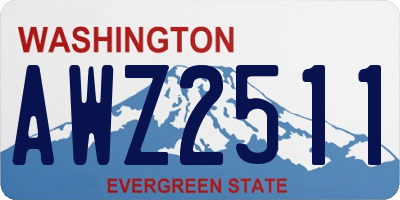 WA license plate AWZ2511
