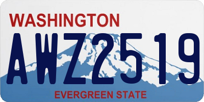 WA license plate AWZ2519