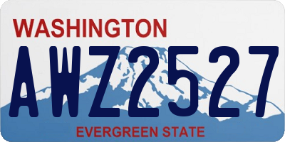 WA license plate AWZ2527
